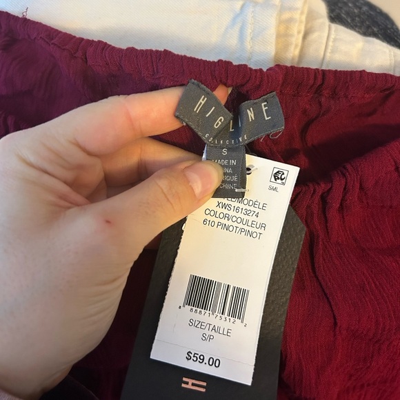 Nwt Highline Collective Red Off The Shoulder Ruffle Blouse - Picture 3 of 5